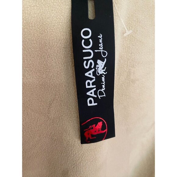 PARASUCO Beige Brown Plaid Sherpa Cape Shawl Poncho Jacket New with Tags Sz L/XL - Picture 8 of 13